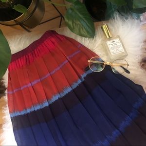 Colorful Pleated Skirt